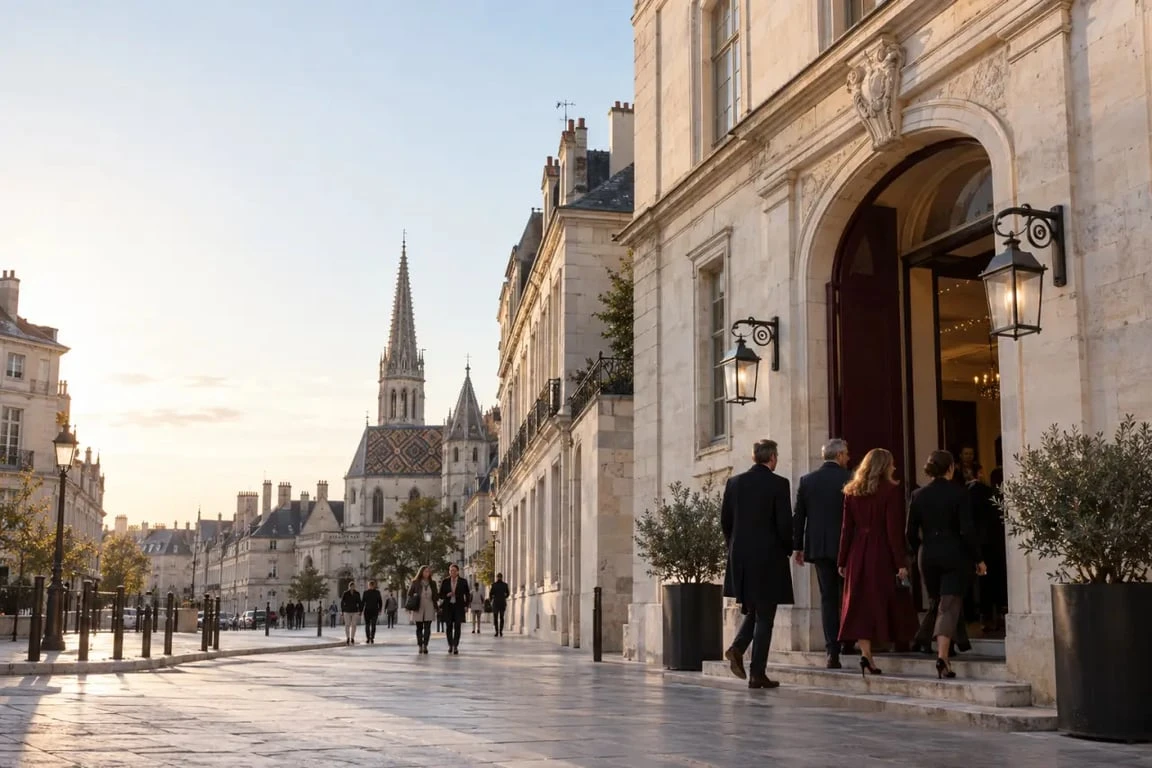 Dijon culture dans les rues historiques du centre-ville