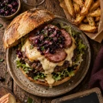 Meilleur burger de Dijon bourguignon, recette minute, steak et sauce crémeuse