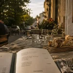 Terrasse de restaurants fontaine les dijon pour déjeuner à la carte