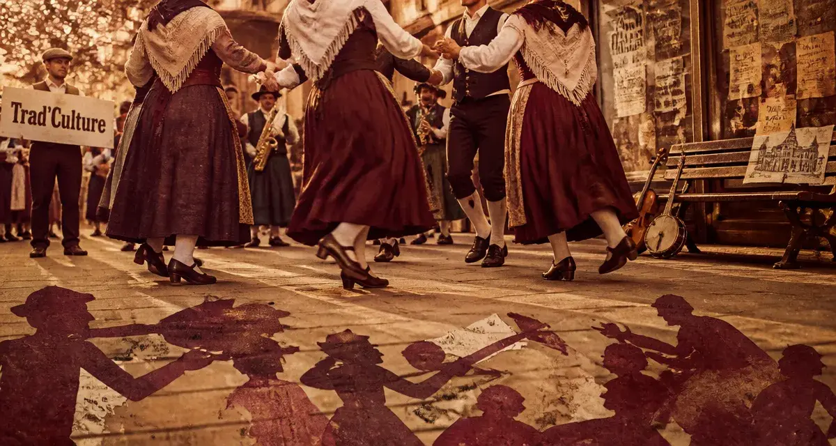 Trad culture Dijon : danse bourguignonne sur une place de Dijon