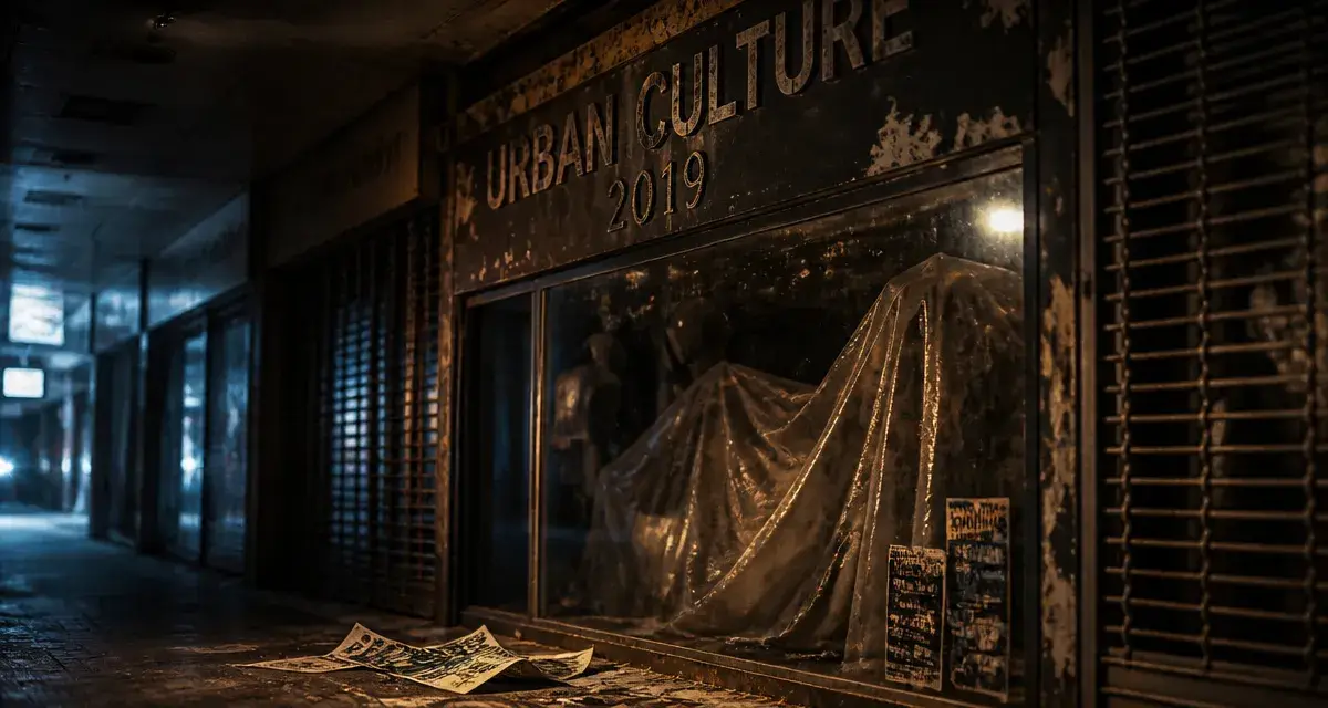 Urban culture dijon : magasin streetwear fermé à Dijon, vitrine abandonnée