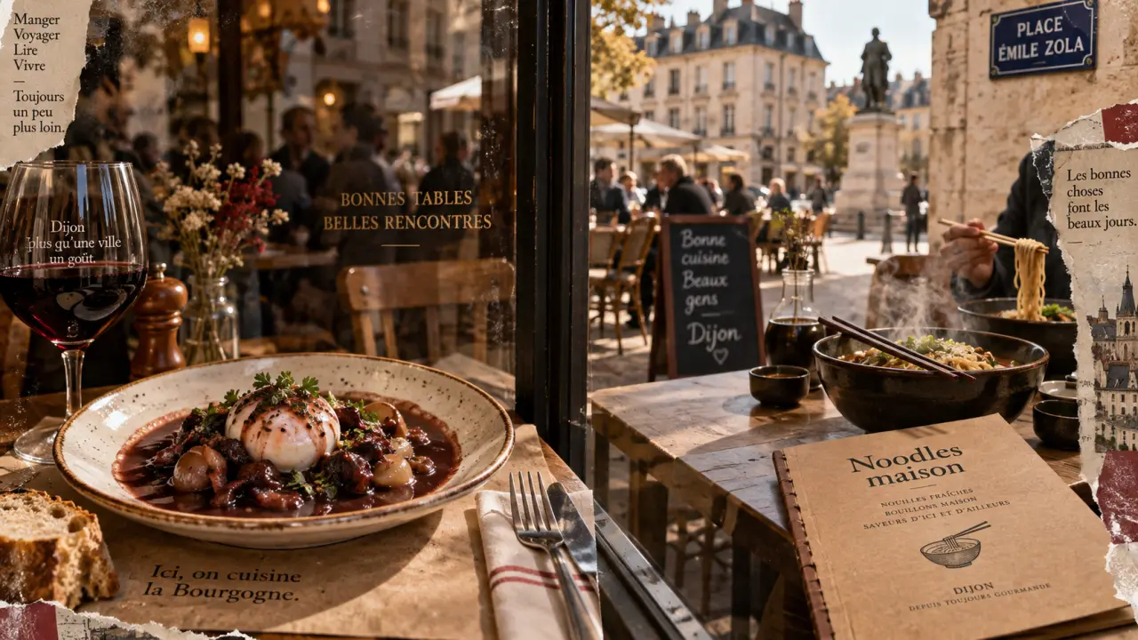 Restaurants place emile zola Dijon : deux adresses, deux façons de manger